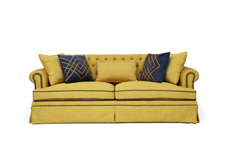 Traditional Slipcovered Roll Arm Sofa